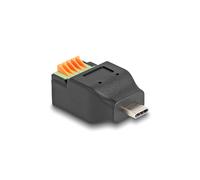 DeLOCK Adaptateur USB Type-C 2.0 vers Bornier 5-Pin, Connecteur Mâle Droit, Boîtier Plastique, 22.5x34.2x17mm, CE, Plug and Play