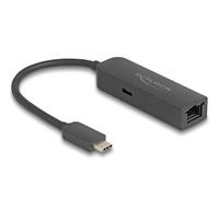 DeLOCK Adaptateur USB Type-C vers LAN 2,5 Gigabit – Power Delivery 100 Watt