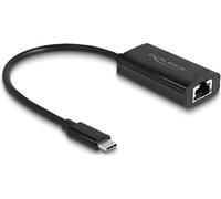 DeLOCK Adaptateur USB Type-C à LAN Gigabit avec Power Delivery 100 Watt