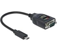 Delock Adaptateur USB Type-C™ vers 1 x série RS-232 DB9 avec Protection ESD 15 KV