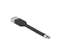 DeLOCK Adaptateur USB Type-C vers Gigabit LAN, Câble plat FPC 15cm, Ethernet RJ45 10/100/1000 Mbps, Chipset Realtek RTL8153, Compatible Windows/macOS/Linux