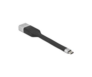 DeLOCK Adaptateur USB Type-C vers Gigabit LAN, Câble plat FPC 15cm, Ethernet RJ45 10/100/1000 Mbps, Chipset Realtek RTL8153, Compatible Windows/macOS/Linux