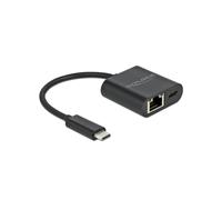 DeLOCK Adaptateur USB Type-C vers Gigabit LAN RJ45, USB 3.2 Gen 1, Power Delivery 60W, Compatible Windows, macOS, Linux, Android, iOS