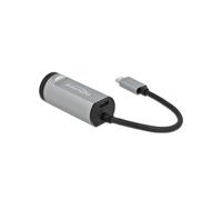 DeLock Adaptateur USB Type-C 64116 – Carte réseau Ethernet 5000 Mbit/s, Power Delivery, Gris