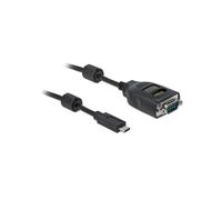 DeLOCK Adaptateur USB Type-C vers Serial DB9 avec Testeur RS-232 (9 LED) - Connecteurs Or - AWG 26/28 - Longueur 2m - Ref: 90414