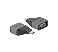 DeLOCK Adaptateur USB Type-C vers VGA (DP Alt Mode) 1920x1080 60Hz, Chipset Algotek AG9300, Compatible Windows, macOS, Linux, Android, Gris