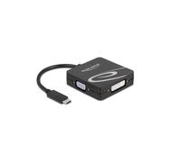 DeLOCK Adaptateur USB Type-C vers VGA DVI HDMI DisplayPort, Résolution 3840x2160, DP 1.2, Compatible Windows/Linux Kernel 5.8/Android