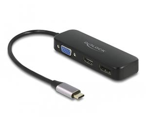 DeLOCK Adaptateur USB Type-C vers VGA / HDMI / DisplayPort 4K 60 Hz