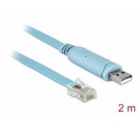 Delock Adaptateur USB USB 1.1, USB 2.0 USB-A mâle, Connecteur RJ45 2.00 m bleu 64185