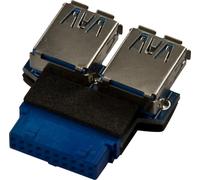 DELOCK Adaptateur USB3.0 Pinheader -> 2x A Bu/Bu côte à côte