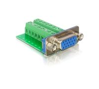 DeLOCK Adaptateur VGA Femelle vers Bornier 16pin Pas 3.81mm Vert - Réf. 65170
