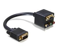 DeLOCK adaptateur VGA prise mâle á VGA+ 3x Cinch femelle - 65059