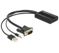 DeLock Adaptateur VGA vers HDMI Delock 62597 avec audio et alimentation USB