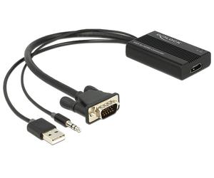DeLock Adaptateur VGA vers HDMI Delock 62597 avec audio et alimentation USB