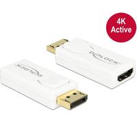 Delock - Adaptateur vidéo - DisplayPort mâle pour HDMI femelle - blanc - support 4K