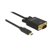 Delock - Adaptateur vidéo externe - ITE IT6516BFN - USB-C - D-Sub - noir - Pour la vente au détail