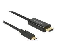 DeLOCK 85290 câble vidéo et adaptateur 1 m USB Type-C HDMI Noir