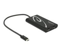 Delock - Adaptateur vidéo externe - Thunderbolt 3 - 2 x DisplayPort - noir