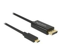 Câble adaptateur Delock USB-C® / DisplayPort USB-C® mâle, Fiche mâle DisplayPort 2.00 m noir 85256 contacts dorés Câble