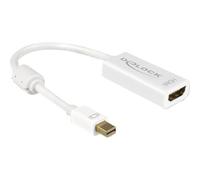 Delock - Adaptateur vidéo - Mini DisplayPort mâle pour HDMI femelle - 20 cm - blanc - support 4K