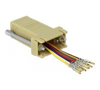 Delock Adapter D-Sub 9 Pin Buchse zu RJ45 Buchse Montagesatz grau (66164)