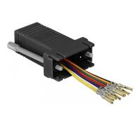 Delock Adapter D-Sub 9 Pin Buchse zu RJ45 Buchse Montagesatz schwarz (66165)