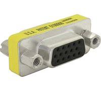 DeLOCK Adapter Gender Changer VGA female-female Sub-D 15 Jaune