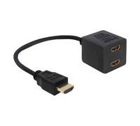 Delock Adapter HDMI High Speed with Ethernet - Répartiteur vidéo/audio - 2 x HDMI - de bureau