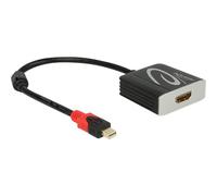 Delock Adapter mini Displayport 1.2 male > HDMI female 4K Active - Convertisseur vidéo - Parade PS176 - DisplayPort - HDMI - noir