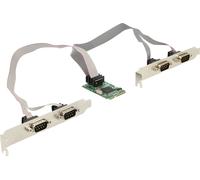 Delock Adapter Mini PCIe Karte >4 x Seriell RS-232+++