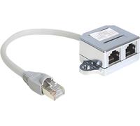 DELOCK Adapter RJ45->2x RJ45 St/Bu 0.15m 1xEthernet 1xISDN