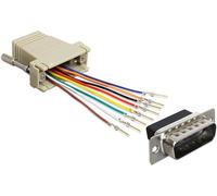 Delock Adapter Sub-D 15 Pin male > RJ45 female assembly kit - Adaptateur série - RJ-45 (F) pour 15 pin D-Sub (DB-15) (M) - gris