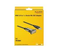 DELOCK Adapter USB 2.0 Typ-A zu 1 x Seriell RS-232 DB9 3 m