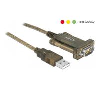 DeLOCK Adapter USB2.0 Type-A > 1 x Serial DB9 RS-232 - Serieller Adapter - USB - RS-232 x 1 - durchsichtig (64073)