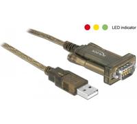 DeLOCK Adapter USB2.0 Type-A > 1 x Serial DB9 RS-232 - Serieller Adapter - USB - RS-232 x 1 - durchsichtig (64073)