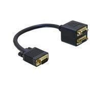 DeLOCK Adapter VGA male to 2x VGA female câble VGA 0,2 m VGA (D-Sub) 2 x VGA (D-Sub)
