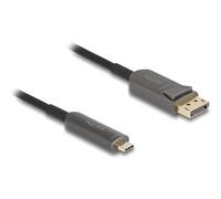 DeLOCK Câble optique actif USB Type-C™ vers DisplayPort 8K 60Hz 40Gbps 20m