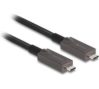 DeLock Câble Active Optical USB-C – Vidéo, Données, PD – 8 m Noir