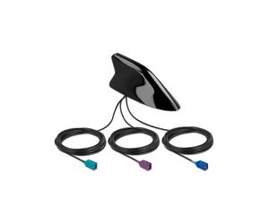 DeLOCK Antenne Aileron de Requin 89014 : LTE + WLAN 2.4 GHz + GPS GALILEO Multibande, IP67, 50 Ohm, polarisation linéaire, usage intérieur/extérieur.