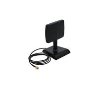 DeLOCK Antenne Directionnelle WLAN WiFi 6 4-6 dBi RP-SMA Mâle avec Base Magnétique, 2.4-2.5/5.15-5.875 GHz, Câble 1m RG-174