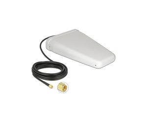 DeLOCK Antenne LTE Externe 7-9 dBi SMA Mâle, Blanche, Câble RG-58 5m, Compatible GSM/UMTS/Bluetooth/WLAN 2.4GHz/ZigBee/DECT/Z-Wave