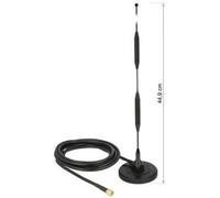 DELOCK Antenne LTE SMA mâle 5 dBi Rigide omnidirectionnelle avec Support magnétique et câble de raccordement (RG-58, 3 m) extérieur Noir