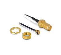 DeLOCK Antenne RP-SMA WL, Connecteurs I-PEX M / RP-SMA F, Noir, Câble 0.2m, Réf. 88420