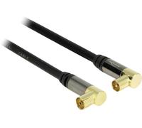 Delock antenne, SAT Câble de raccordement [1x antenne mâle 75 Ω - 1x antenne femelle 75 Ω] 1.00 m 85 dB contacts dorés noir