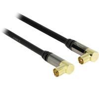 Delock antenne, SAT Câble de raccordement [1x antenne mâle 75 Ω - 1x antenne femelle 75 Ω] 1.00 m 85 dB contacts dorés noir