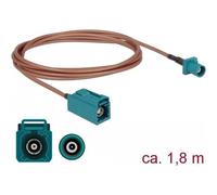 DeLOCK Antennenkabel - RG-316 - FAKRA Z Stecker - FAKRA Z Buchse - 50 Ohm - 1,8 m (89659)