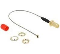 DELOCK Antennenkabel RP-SMA Bu zum Einbau Ferritkern St 10cm
