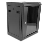 DeLOCK Armoire de réseau 10¿ avec porte vitrée, 8 unités, noire