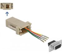 Delock Assembly Kit - Serieller Adapter - DB-9 (W) schraubbar bis RJ-11/RJ-14 (W) - individually assignable serial interface - Grau (66770)