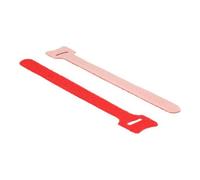 Delock - Attache câble - 15 cm - rouge (pack de 10)